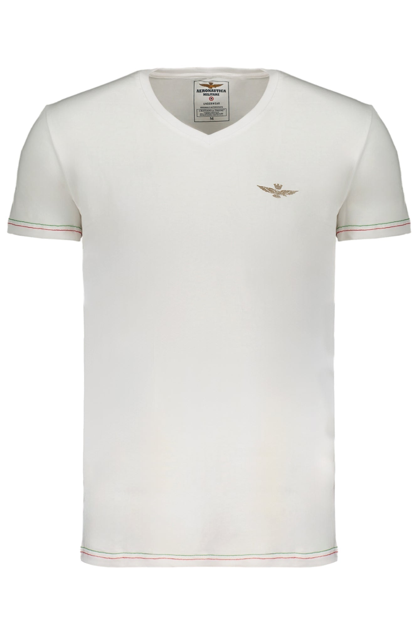 AERONAUTICA MILITARE T-SHIRT MANICHE CORTE UOMO BIANCO - Grandi Firme Lab