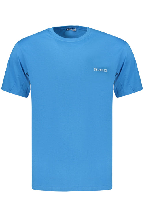 BIKKEMBERGS T - SHIRT MANICHE CORTE UOMO AZZURRO - Grandi Firme Lab