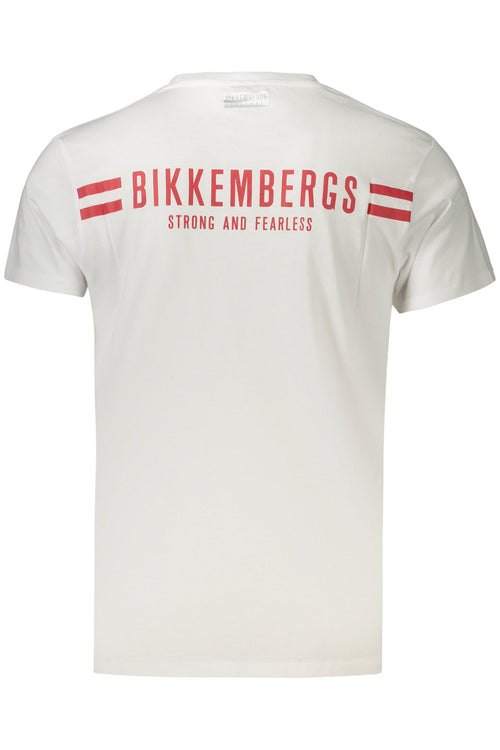 BIKKEMBERGS T - SHIRT MANICHE CORTE UOMO BIANCO - Grandi Firme Lab