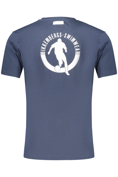BIKKEMBERGS T - SHIRT MANICHE CORTE UOMO BLU - Grandi Firme Lab