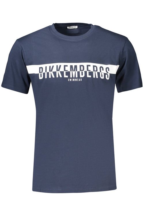 BIKKEMBERGS T - SHIRT MANICHE CORTE UOMO BLU - Grandi Firme Lab