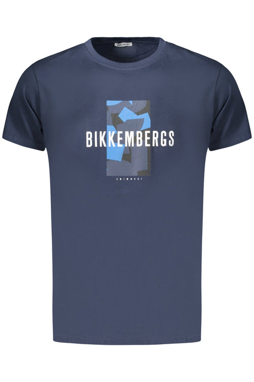 BIKKEMBERGS T - SHIRT MANICHE CORTE UOMO BLU - Grandi Firme Lab