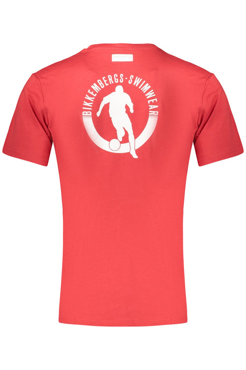 BIKKEMBERGS T - SHIRT MANICHE CORTE UOMO ROSSO - Grandi Firme Lab