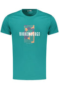 BIKKEMBERGS T - SHIRT MANICHE CORTE UOMO VERDE - Grandi Firme Lab