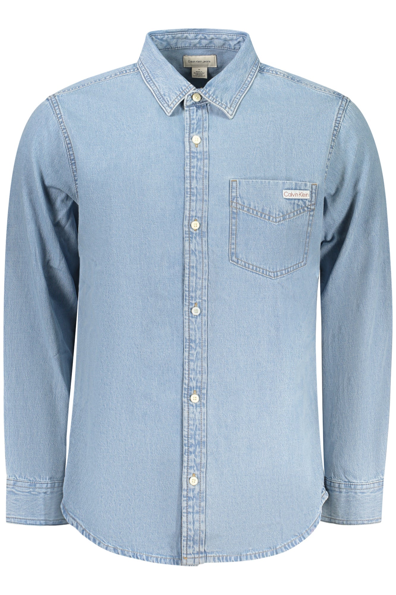 CALVIN KLEIN CAMICIA MANICHE LUNGHE UOMO AZZURRO - Grandi Firme Lab
