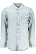 CALVIN KLEIN CAMICIA MANICHE LUNGHE UOMO AZZURRO - Grandi Firme Lab