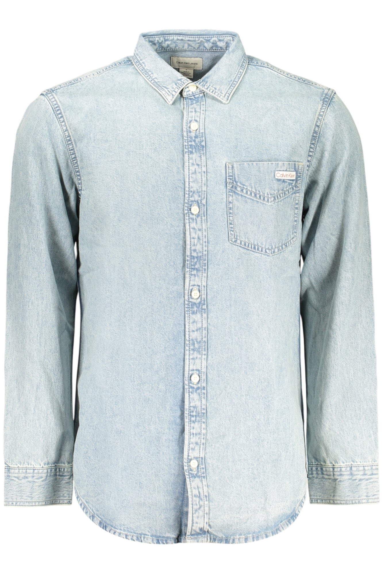 CALVIN KLEIN CAMICIA MANICHE LUNGHE UOMO AZZURRO - Grandi Firme Lab