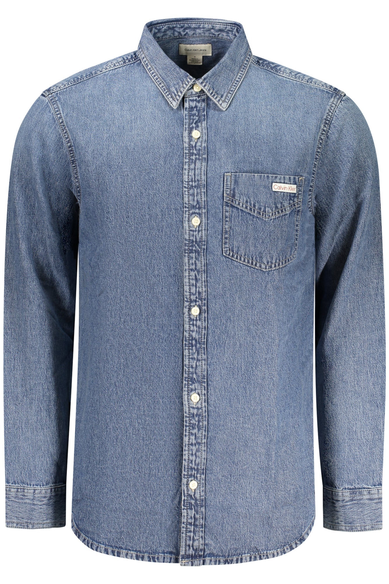 CALVIN KLEIN CAMICIA MANICHE LUNGHE UOMO BLU - Grandi Firme Lab