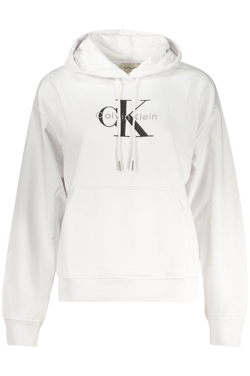 CALVIN KLEIN FELPA SENZA ZIP DONNA BIANCO - Grandi Firme Lab