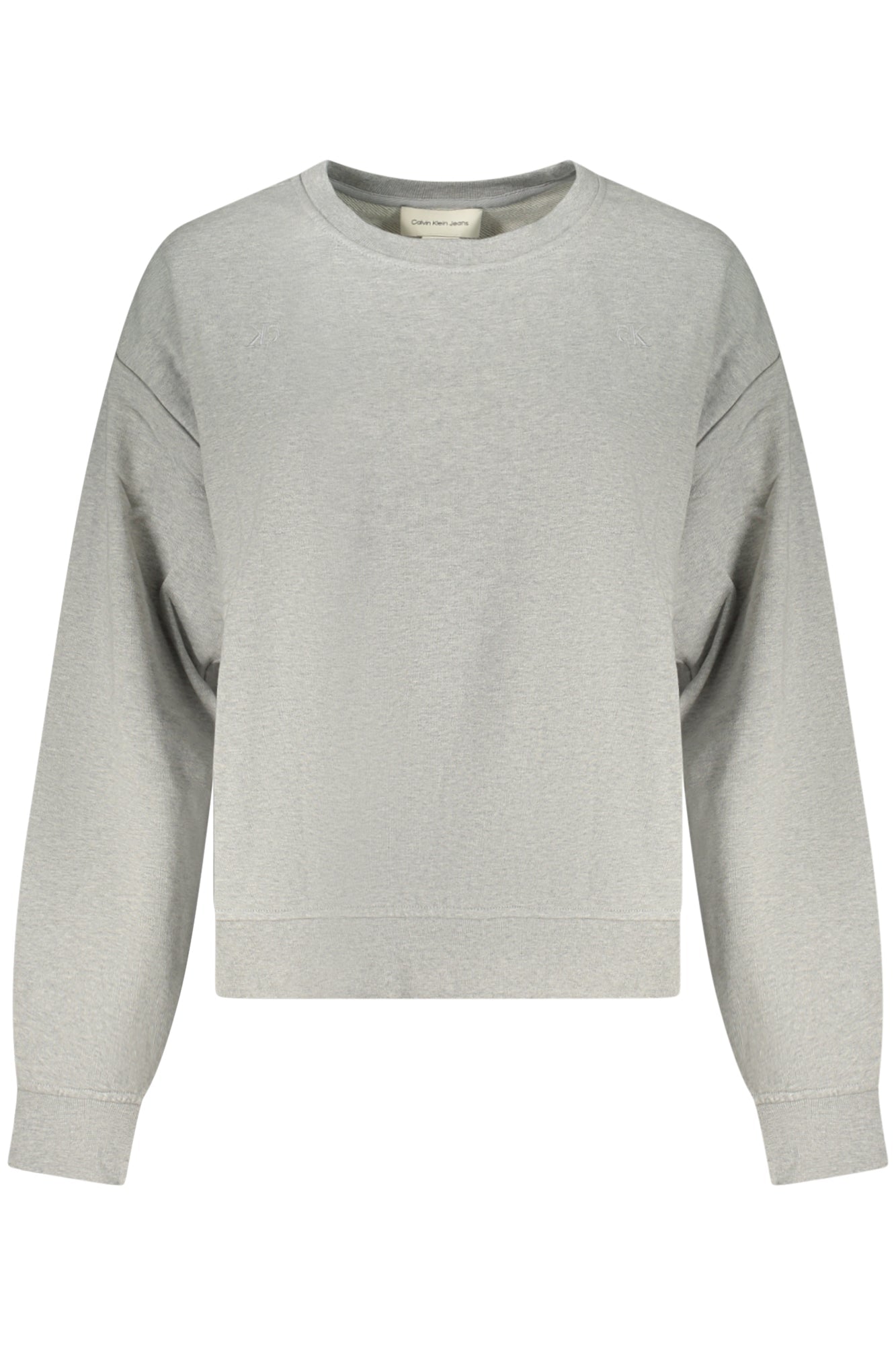 CALVIN KLEIN FELPA SENZA ZIP DONNA GRIGIO - Grandi Firme Lab