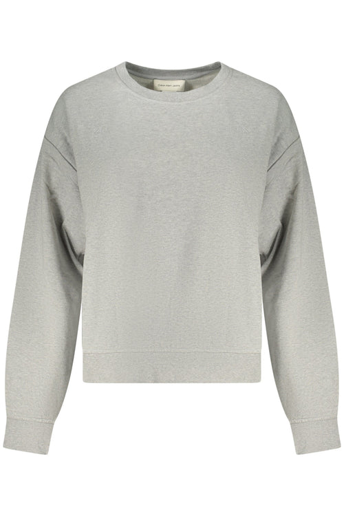 CALVIN KLEIN FELPA SENZA ZIP DONNA GRIGIO - Grandi Firme Lab