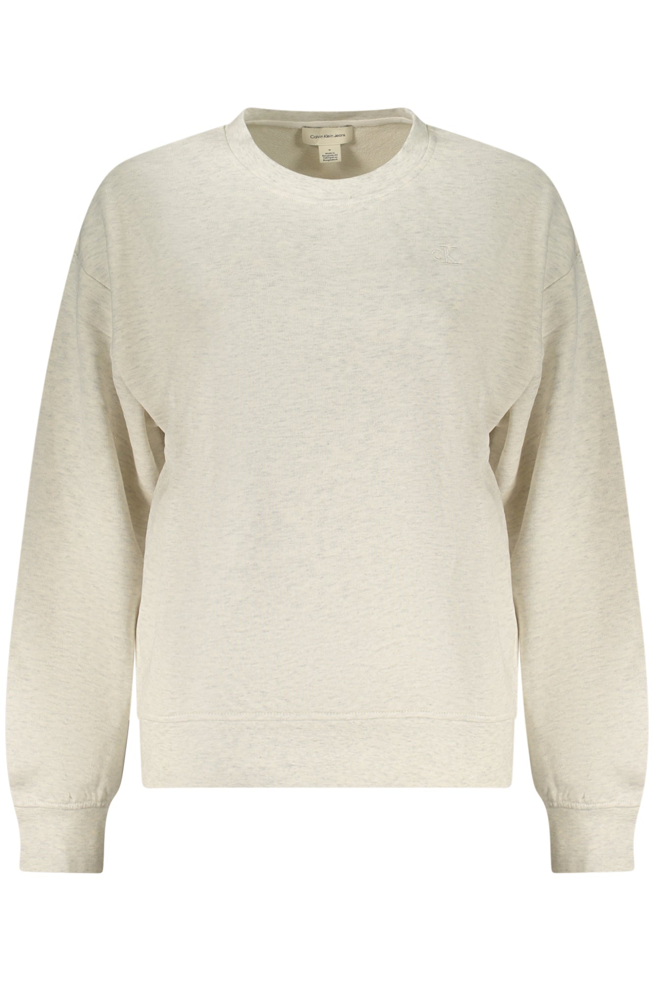 CALVIN KLEIN FELPA SENZA ZIP DONNA GRIGIO - Grandi Firme Lab