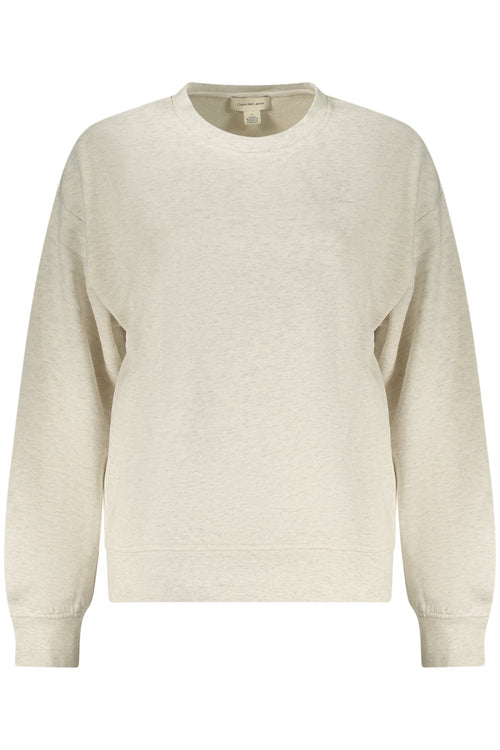 CALVIN KLEIN FELPA SENZA ZIP DONNA GRIGIO - Grandi Firme Lab