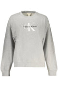 CALVIN KLEIN FELPA SENZA ZIP DONNA GRIGIO - Grandi Firme Lab
