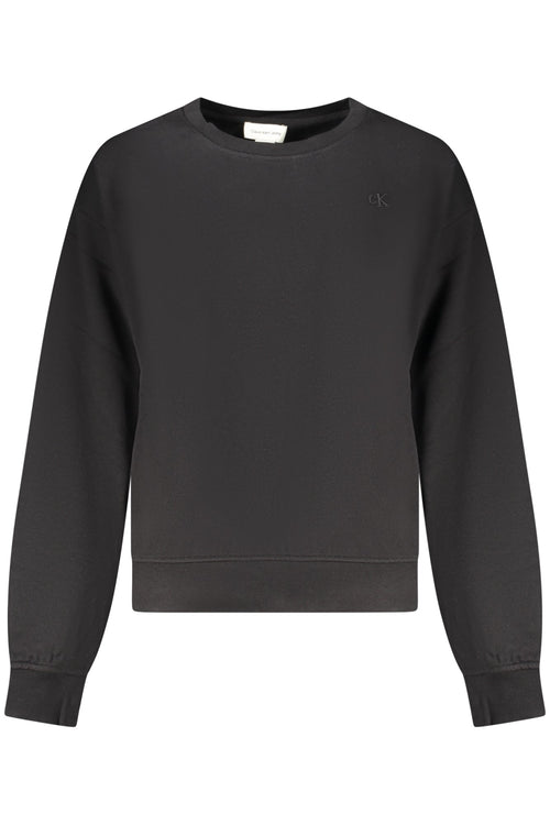 CALVIN KLEIN FELPA SENZA ZIP DONNA NERO - Grandi Firme Lab