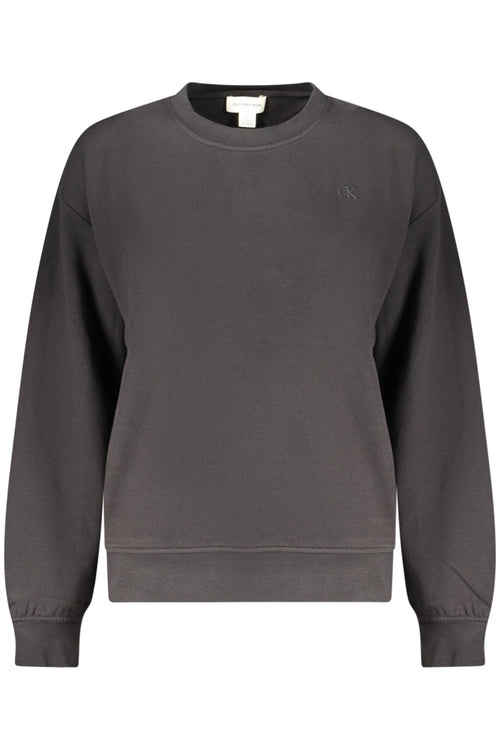 CALVIN KLEIN FELPA SENZA ZIP DONNA NERO - Grandi Firme Lab
