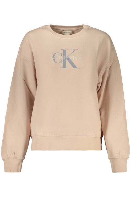 CALVIN KLEIN FELPA SENZA ZIP DONNA ROSA - Grandi Firme Lab