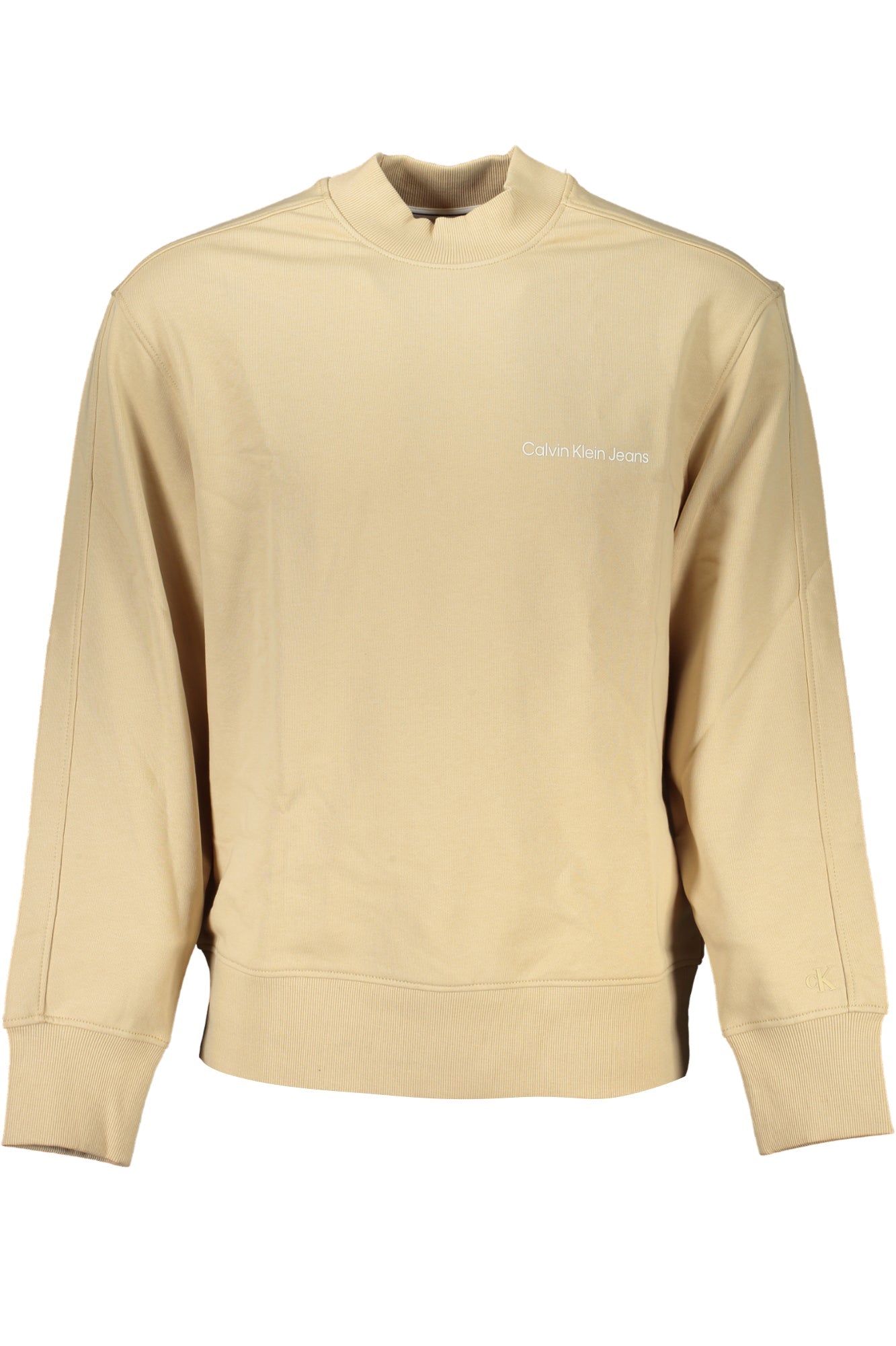 CALVIN KLEIN FELPA SENZA ZIP UOMO BEIGE - Grandi Firme Lab