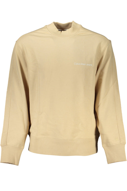 CALVIN KLEIN FELPA SENZA ZIP UOMO BEIGE - Grandi Firme Lab