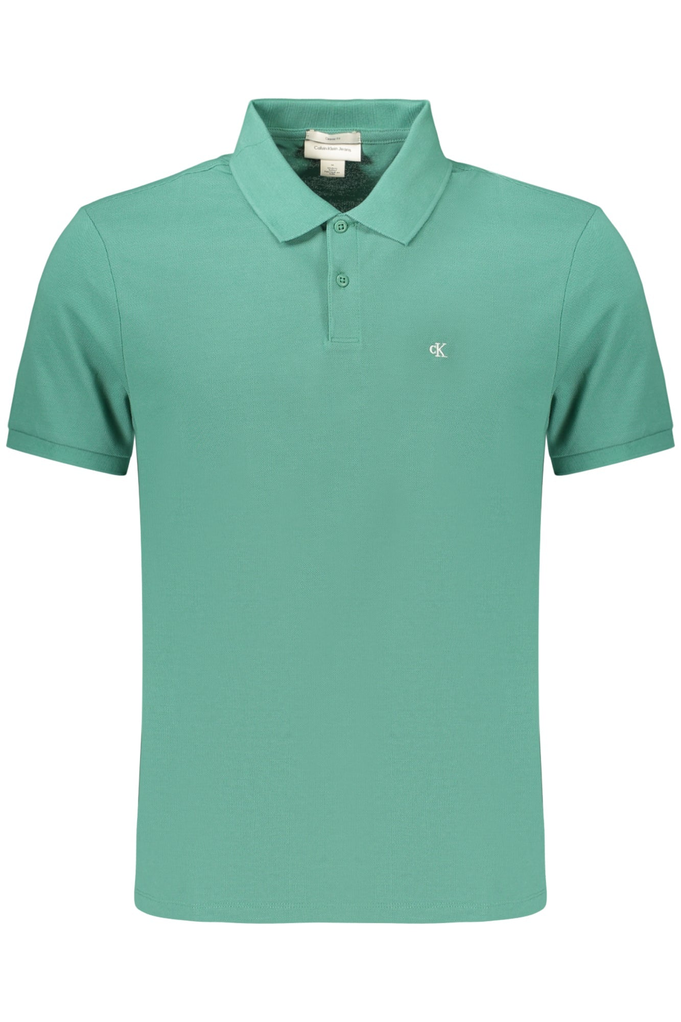 CALVIN KLEIN POLO MANICHE CORTE UOMO VERDE - Grandi Firme Lab