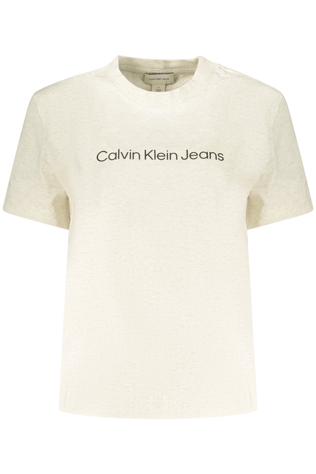 CALVIN KLEIN T-SHIRT MANICHE CORTE DONNA BEIGE - Grandi Firme Lab