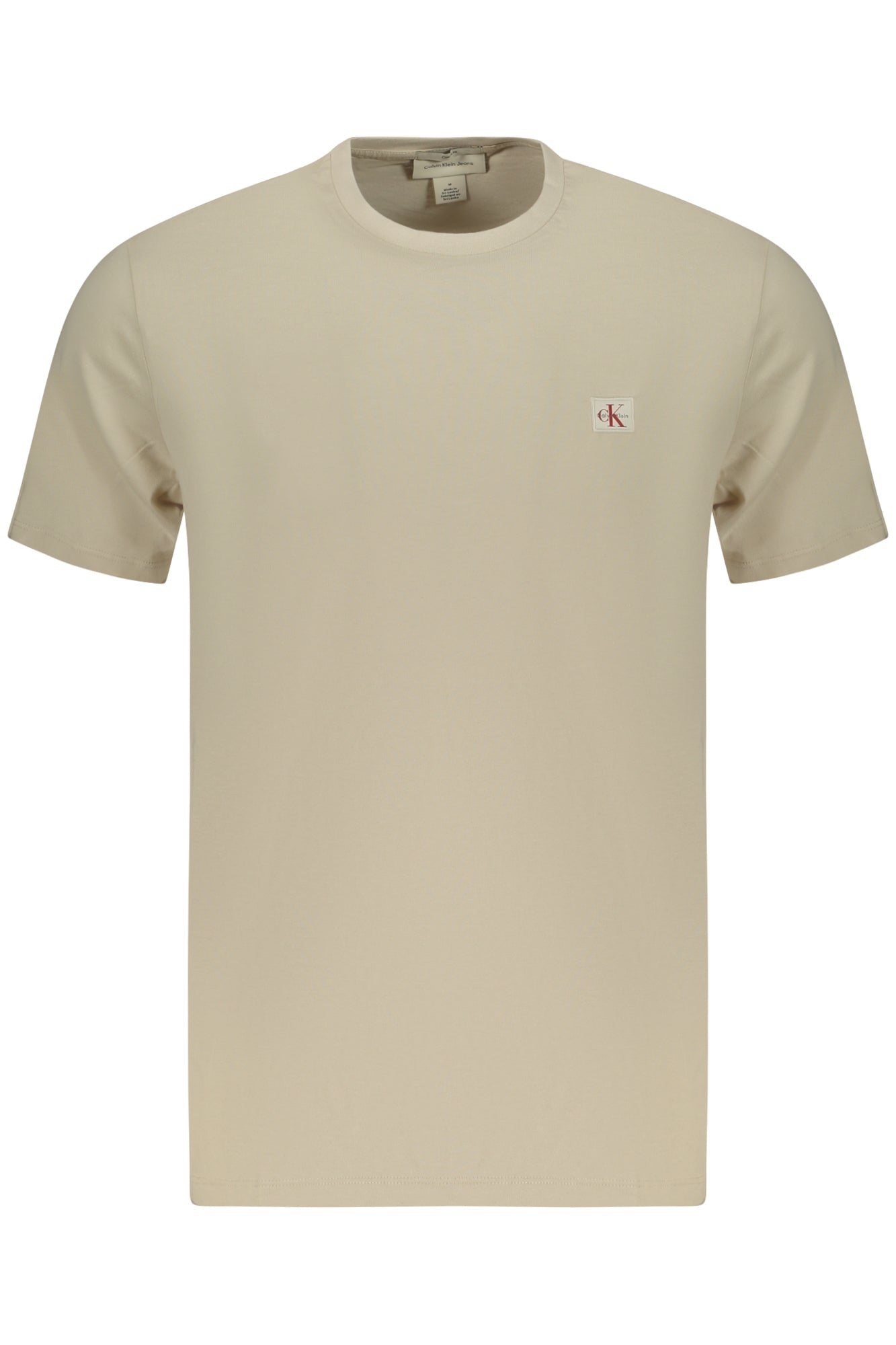 CALVIN KLEIN T-SHIRT MANICHE CORTE UOMO BEIGE - Grandi Firme Lab
