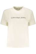 CALVIN KLEIN T-SHIRT MANCHES COURTES FEMME BEIGE