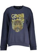 CAVALLI CLASS FELPA SENZA ZIP DONNA BLU - Grandi Firme Lab