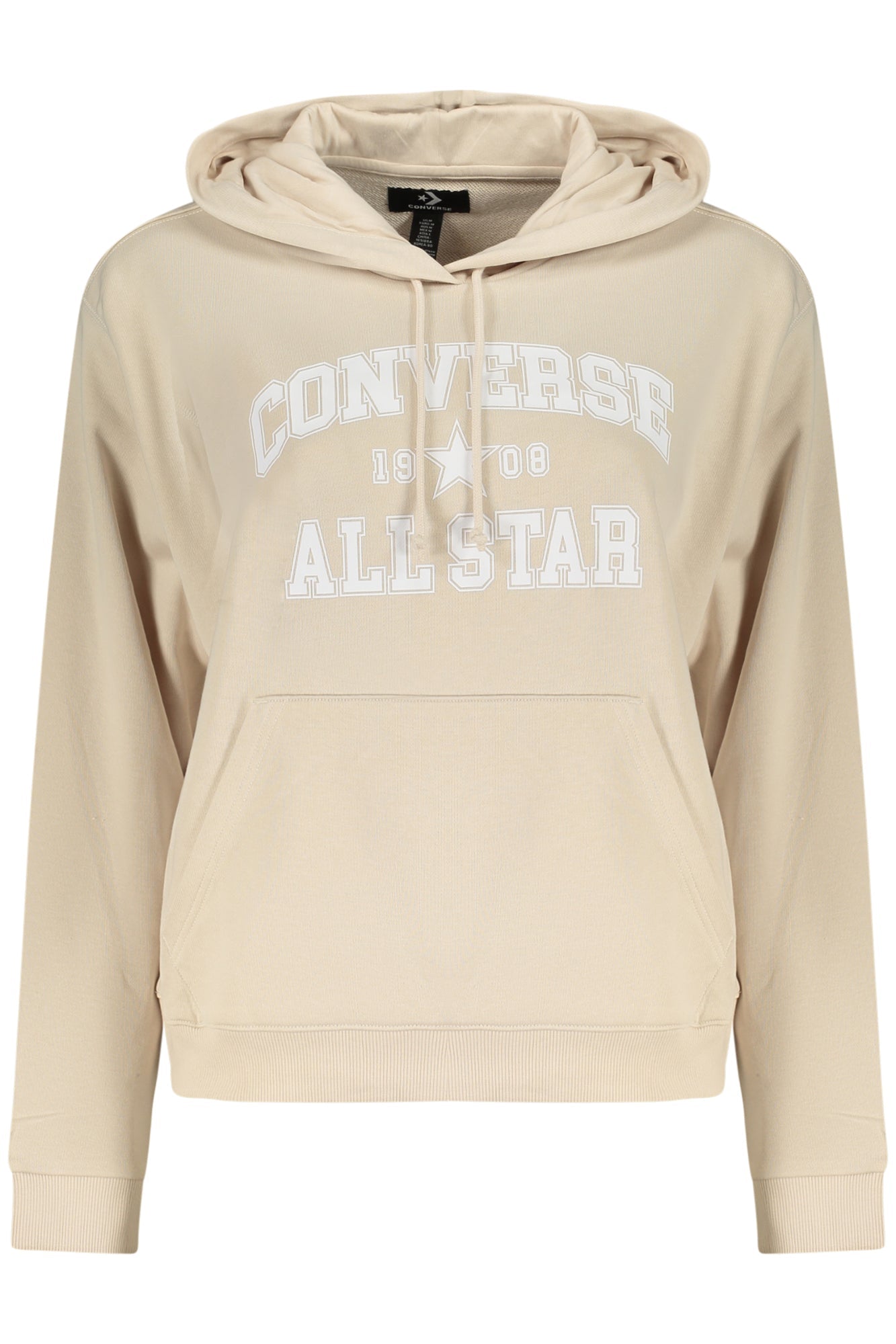CONVERSE FELPA SENZA ZIP DONNA BEIGE - Grandi Firme Lab