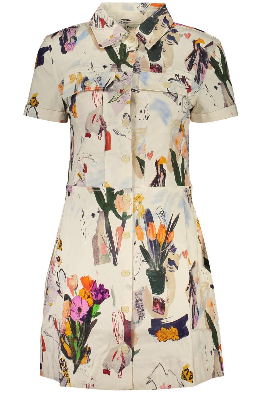DESIGUAL ABITO CORTO DONNA BIANCO - Grandi Firme Lab