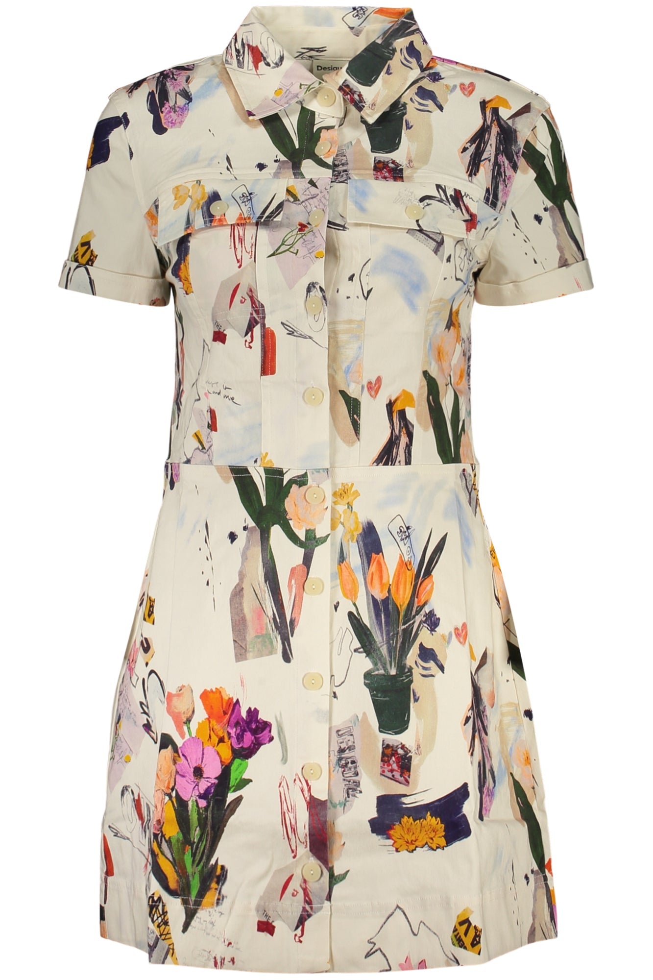 DESIGUAL ABITO CORTO DONNA BIANCO - Grandi Firme Lab