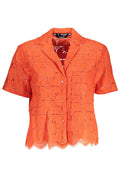 DESIGUAL CAMICIA MANICHE CORTE DONNA ARANCIO - Grandi Firme Lab