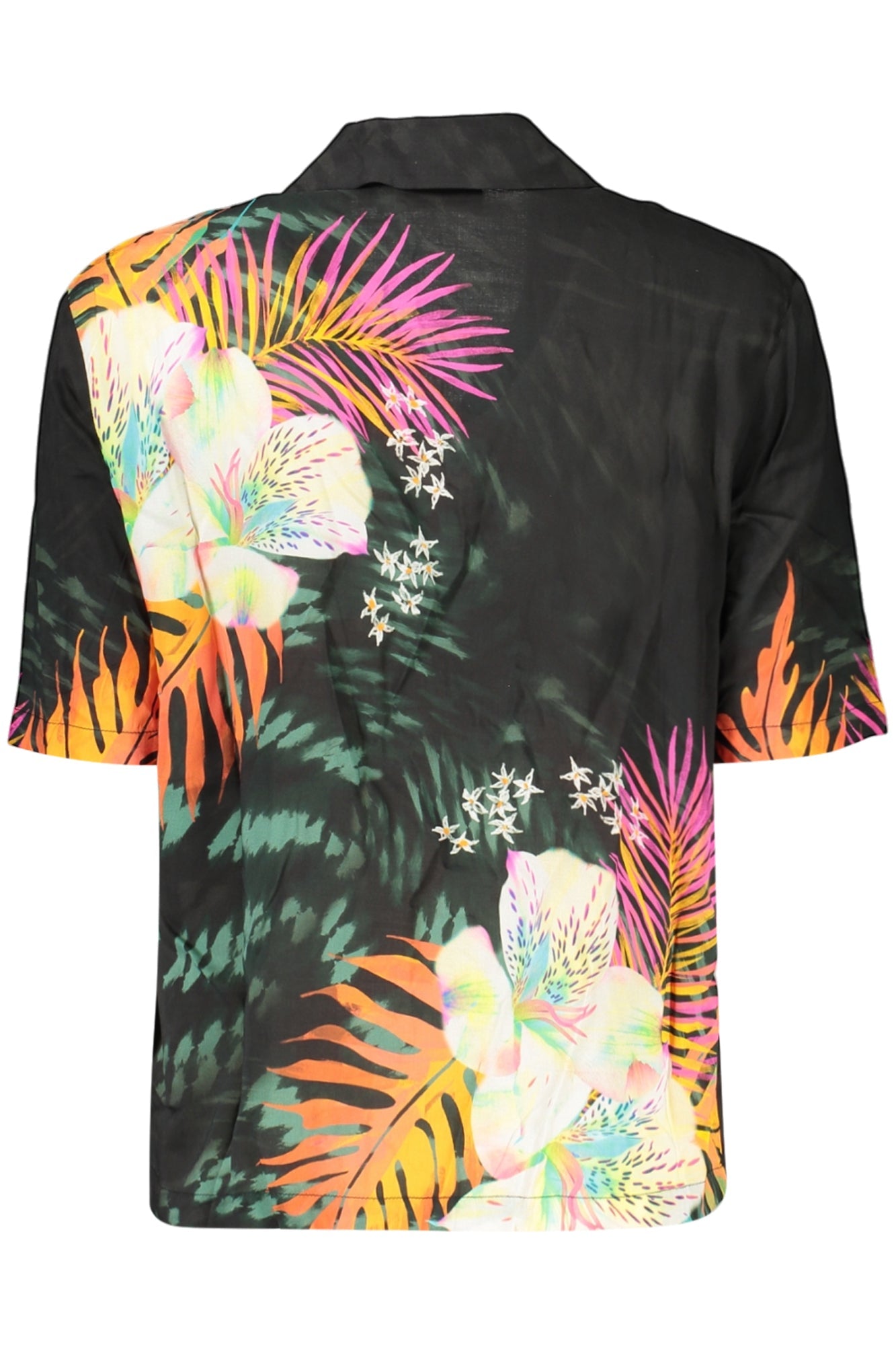 DESIGUAL CAMICIA MANICHE CORTE DONNA NERO - Grandi Firme Lab