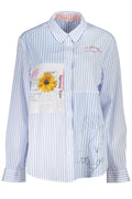 DESIGUAL CAMICIA MANICHE LUNGHE DONNA AZZURRO - Grandi Firme Lab