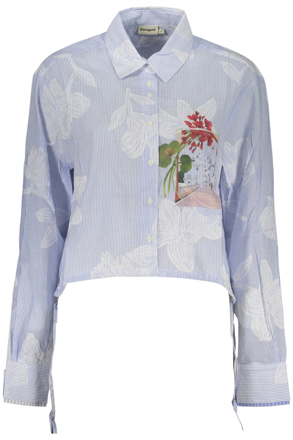 DESIGUAL CAMICIA MANICHE LUNGHE DONNA AZZURRO - Grandi Firme Lab