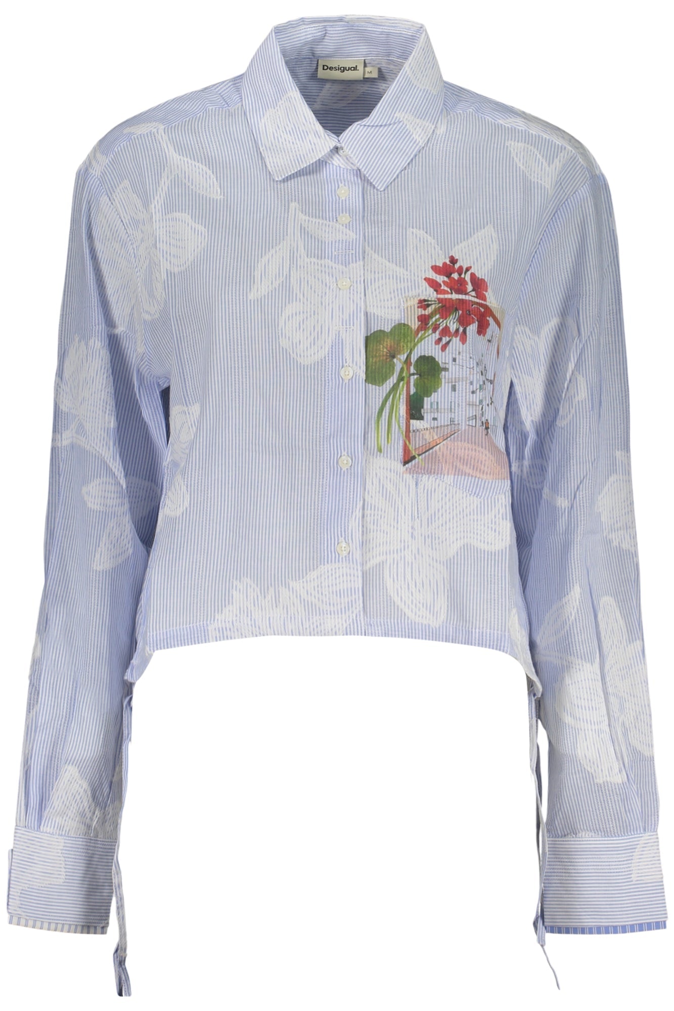 DESIGUAL CAMICIA MANICHE LUNGHE DONNA AZZURRO - Grandi Firme Lab
