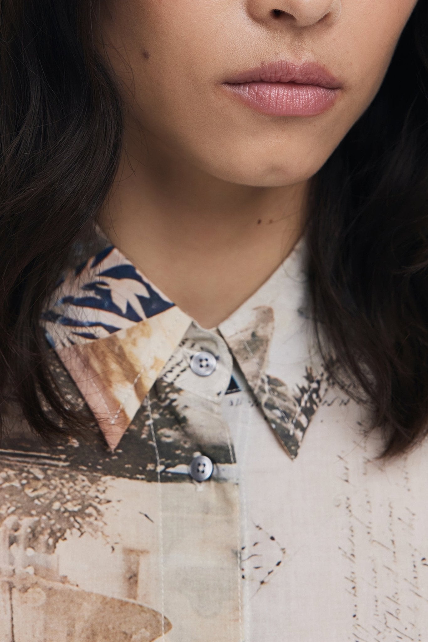 DESIGUAL CAMICIA MANICHE LUNGHE DONNA BEIGE - Grandi Firme Lab