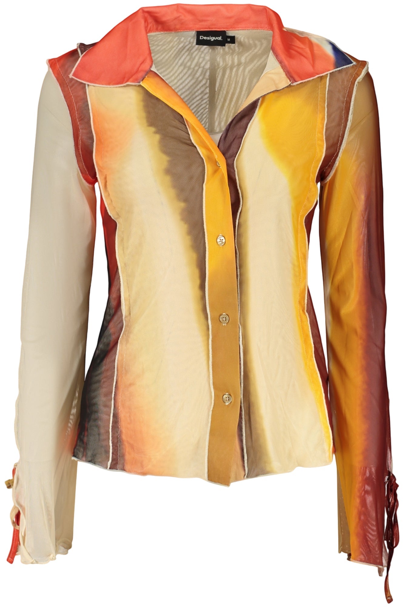DESIGUAL CAMICIA MANICHE LUNGHE DONNA BEIGE - Grandi Firme Lab