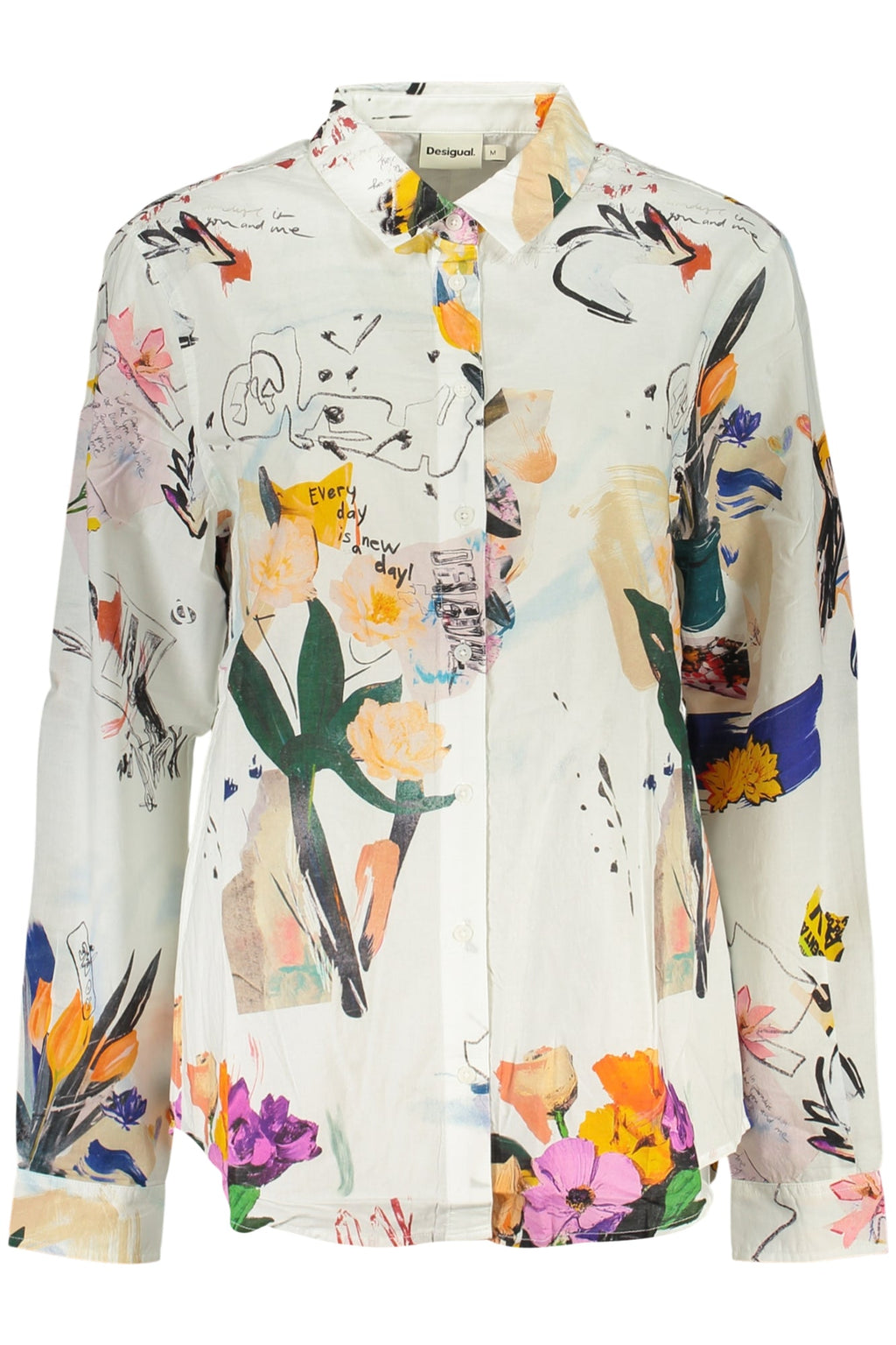 DESIGUAL CAMICIA MANICHE LUNGHE DONNA BIANCO - Grandi Firme Lab