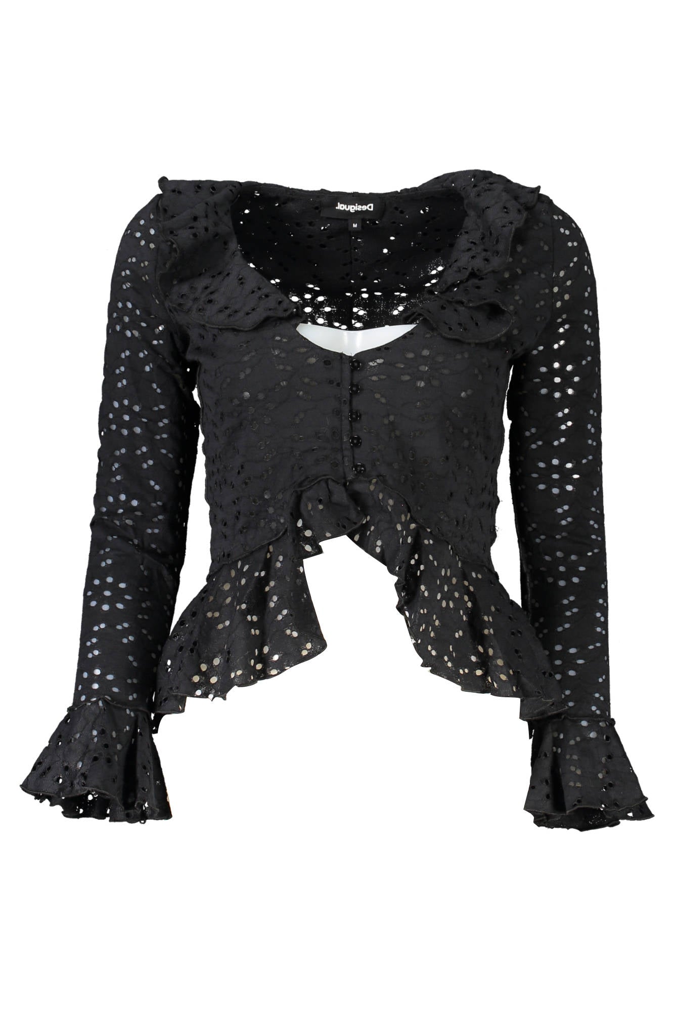 DESIGUAL CAMICIA MANICHE LUNGHE DONNA NERO - Grandi Firme Lab