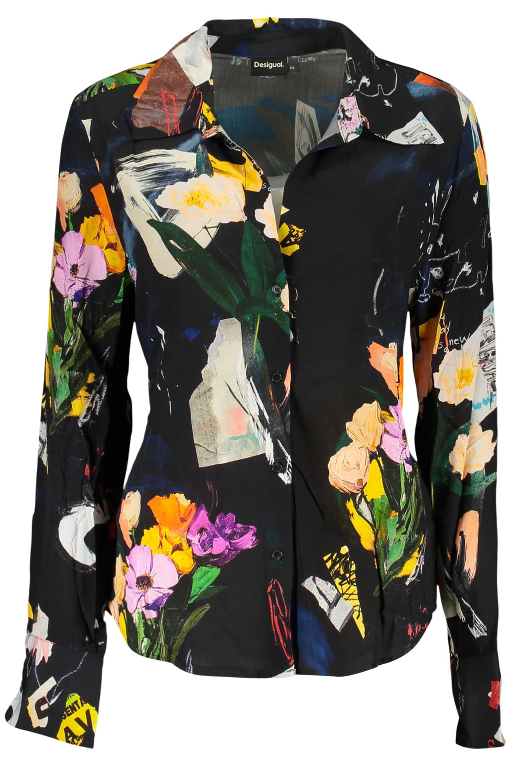 DESIGUAL CAMICIA MANICHE LUNGHE DONNA NERO - Grandi Firme Lab