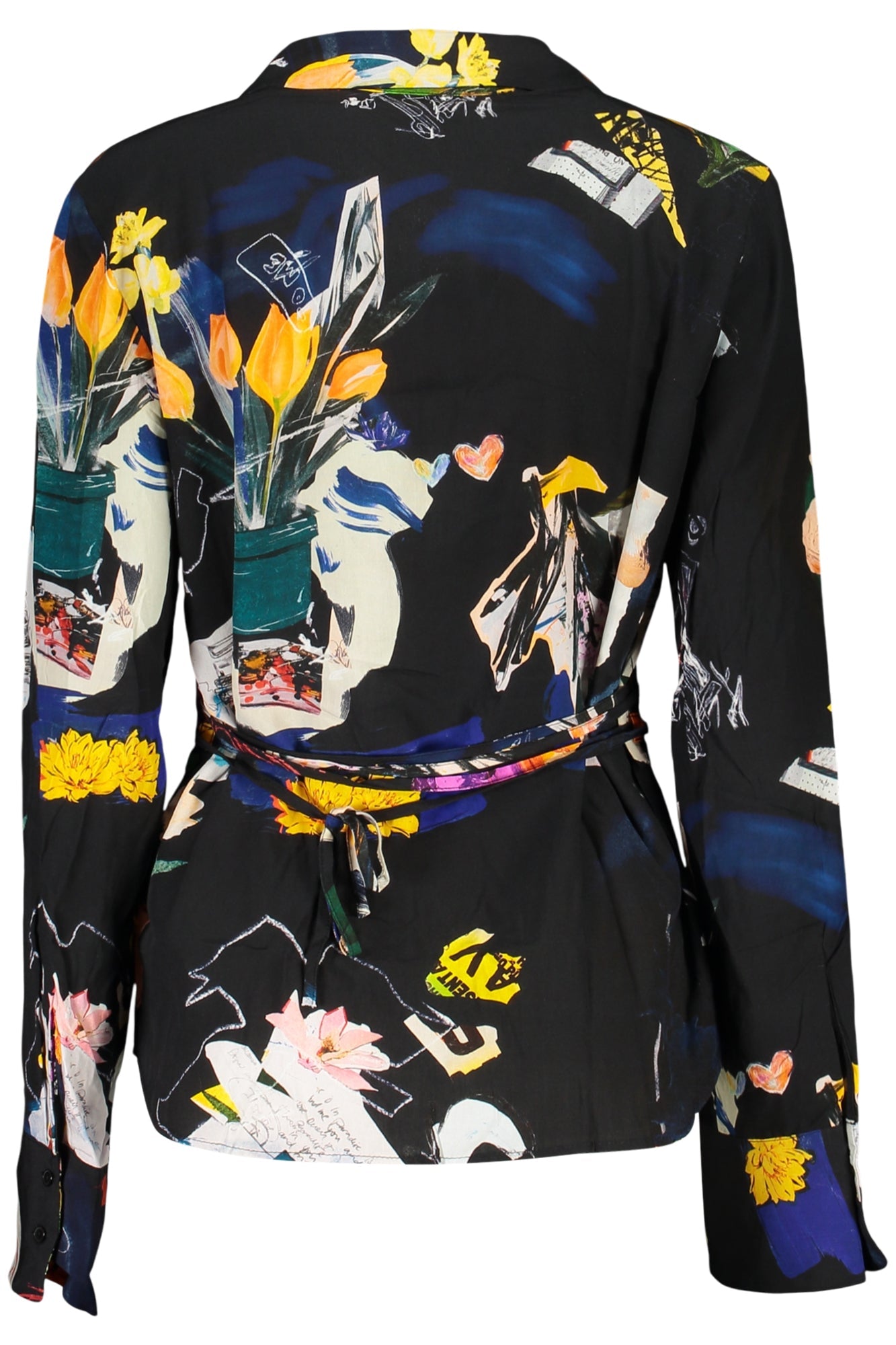 DESIGUAL CAMICIA MANICHE LUNGHE DONNA NERO - Grandi Firme Lab