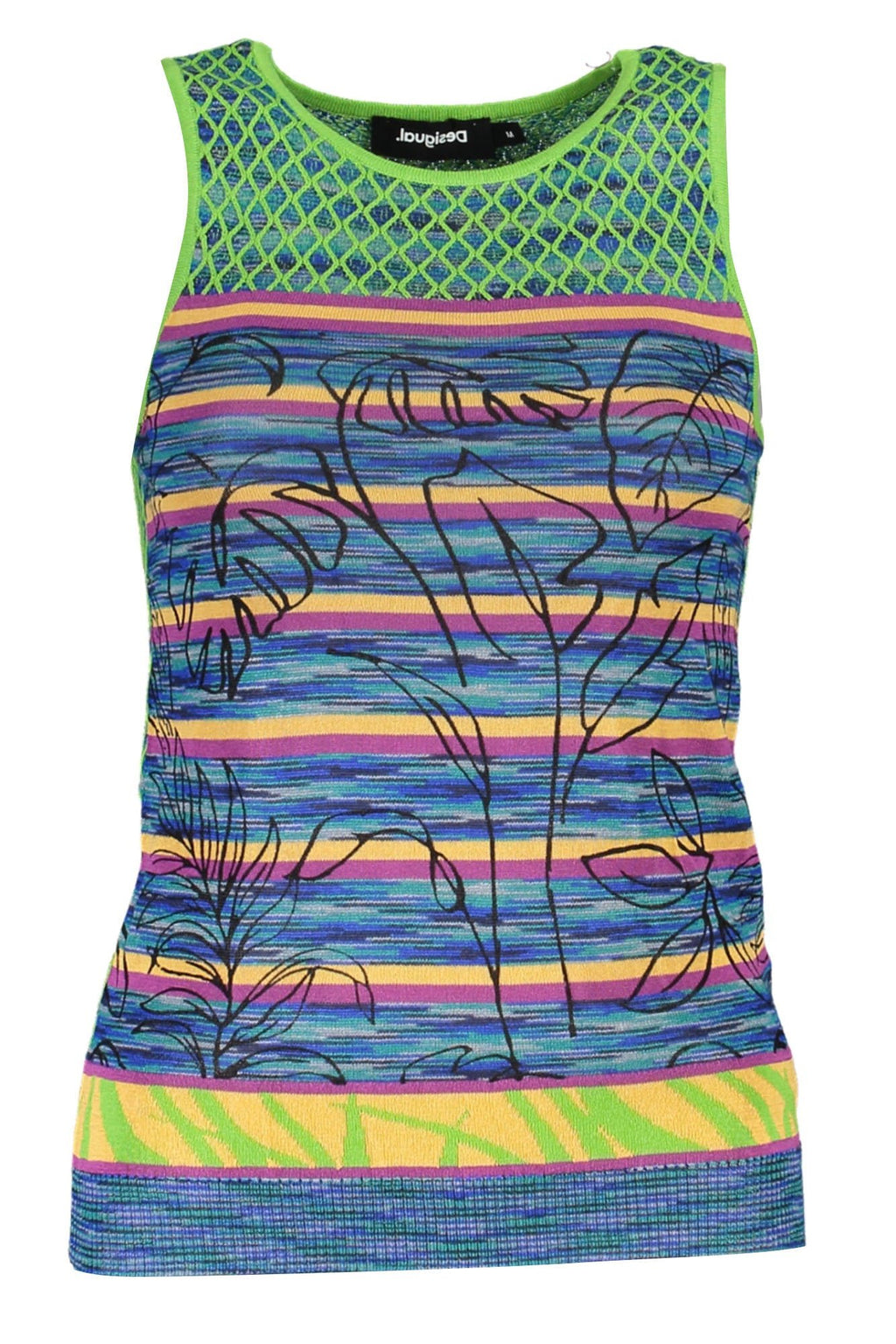DESIGUAL CANOTTA DONNA VERDE - Grandi Firme Lab