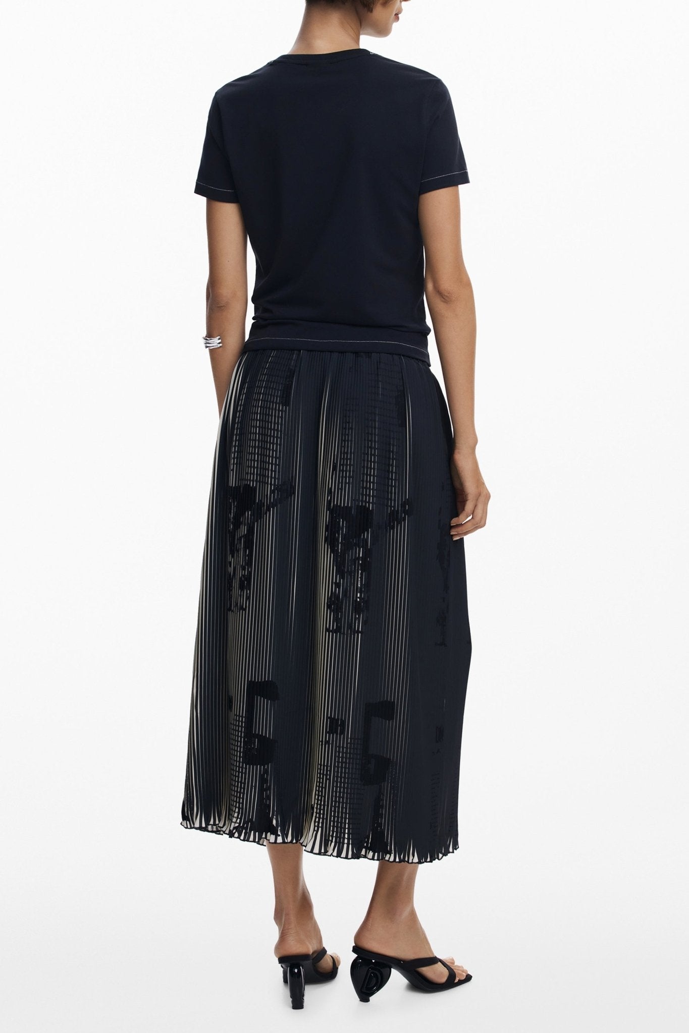 DESIGUAL GONNA LUNGA DONNA NERO - Grandi Firme Lab