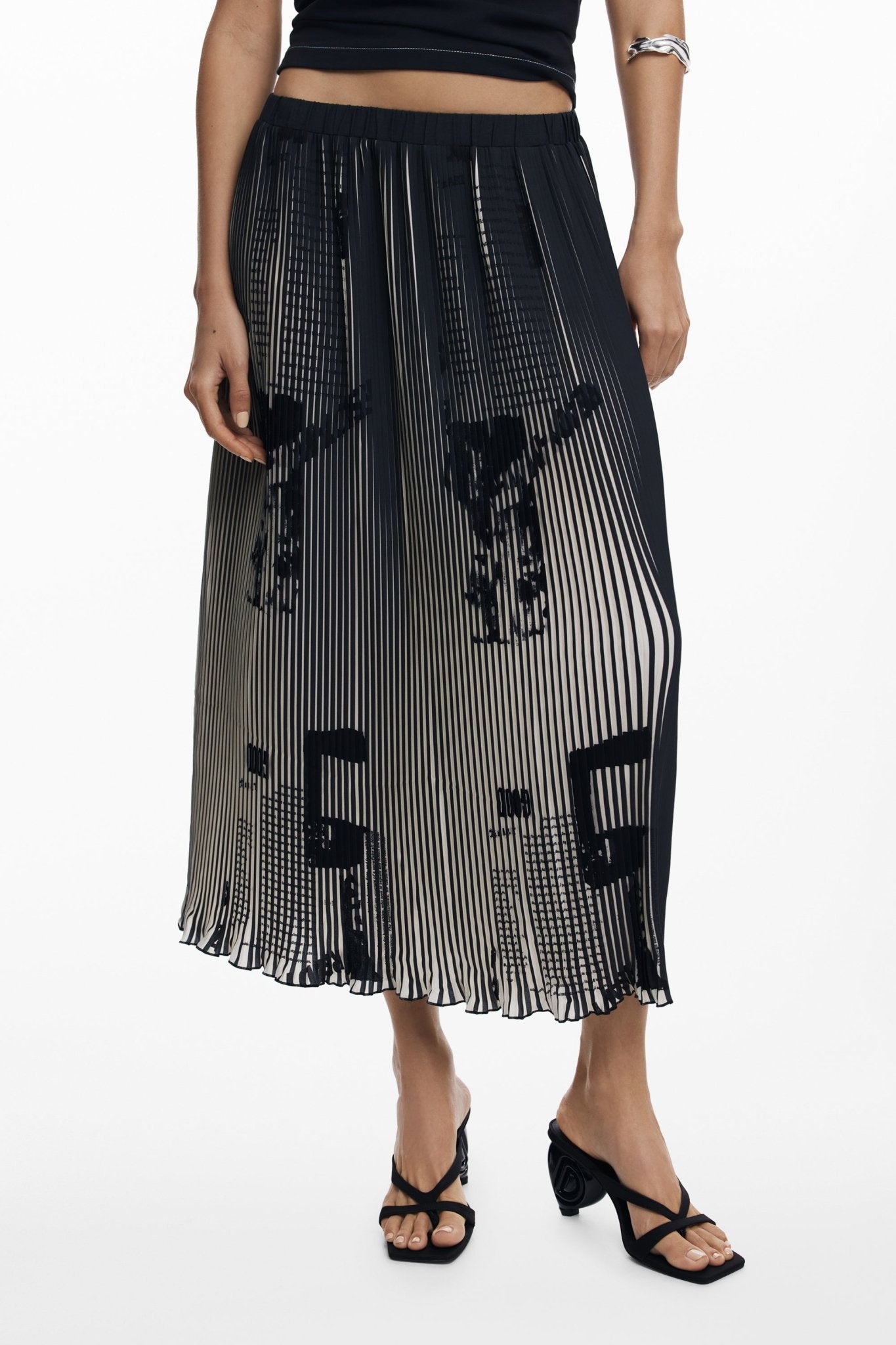 DESIGUAL GONNA LUNGA DONNA NERO - Grandi Firme Lab