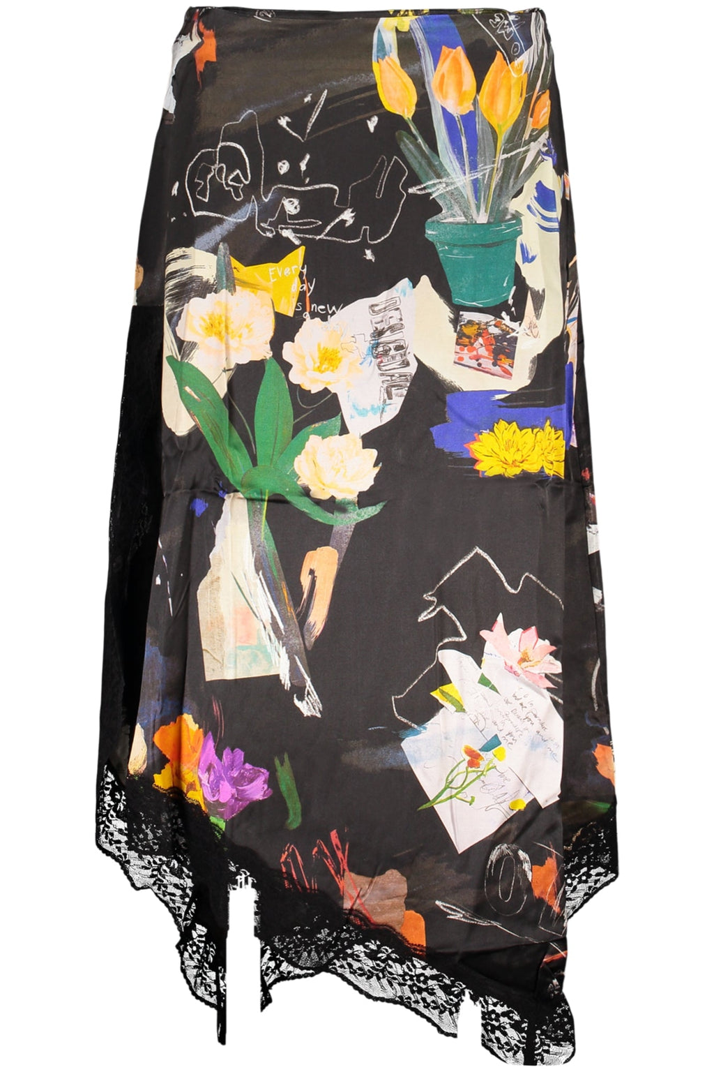 DESIGUAL GONNA LUNGA DONNA NERO - Grandi Firme Lab
