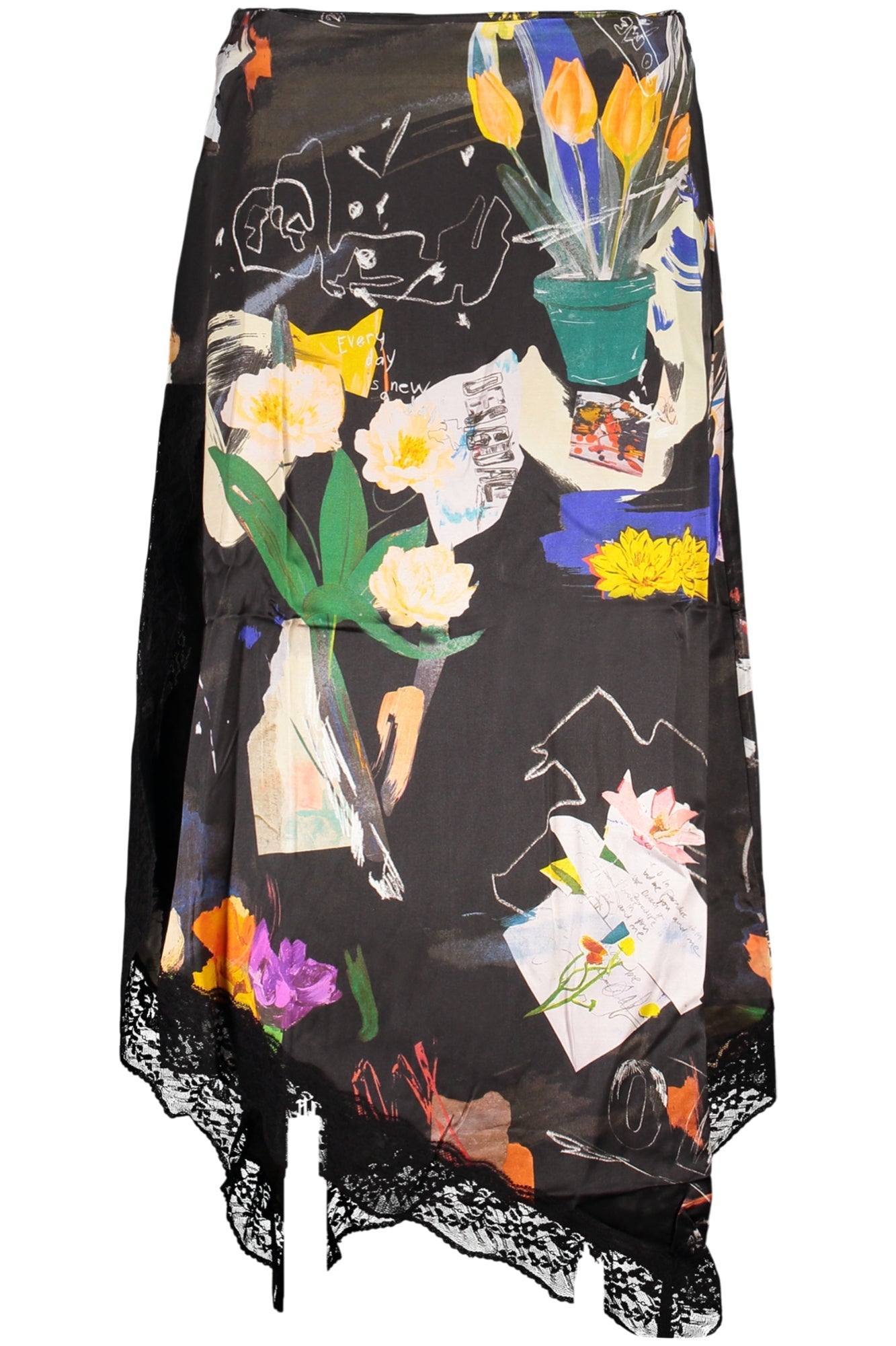 DESIGUAL GONNA LUNGA DONNA NERO - Grandi Firme Lab