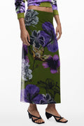 DESIGUAL GONNA LUNGA DONNA VERDE - Grandi Firme Lab