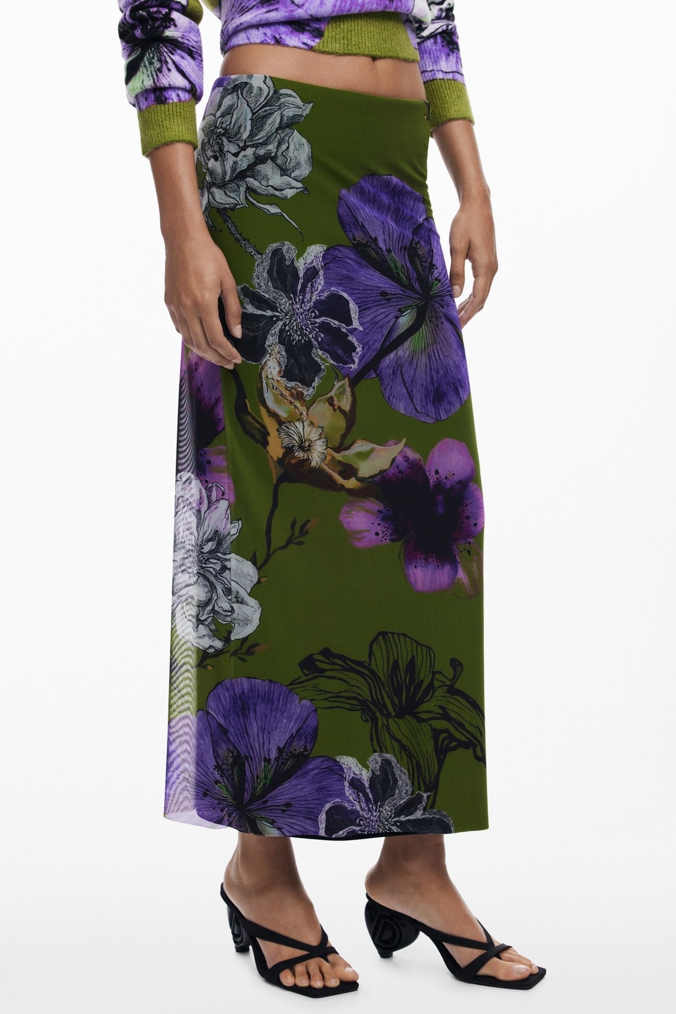 DESIGUAL GONNA LUNGA DONNA VERDE - Grandi Firme Lab