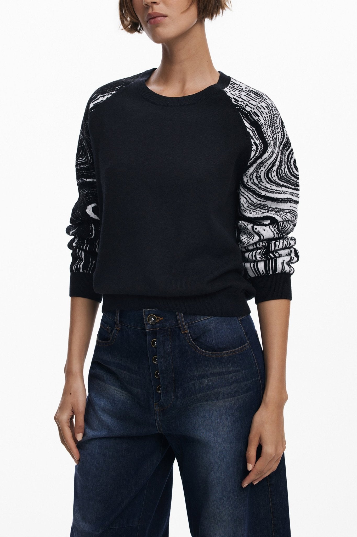 DESIGUAL MAGLIA DONNA NERO - Grandi Firme Lab